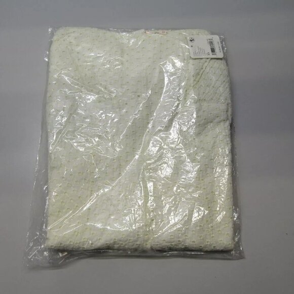 NEW FREE PEOPLE Women's Mini Dress Berry Kiss Embroidery Off Shoulder XS Ivory - Picture 9 of 10